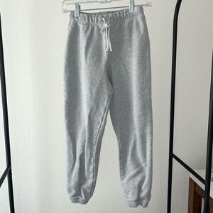 REFORMATION | Thick Sherpa Lined Terry Jogger Pants in Heather Grey | Size XS